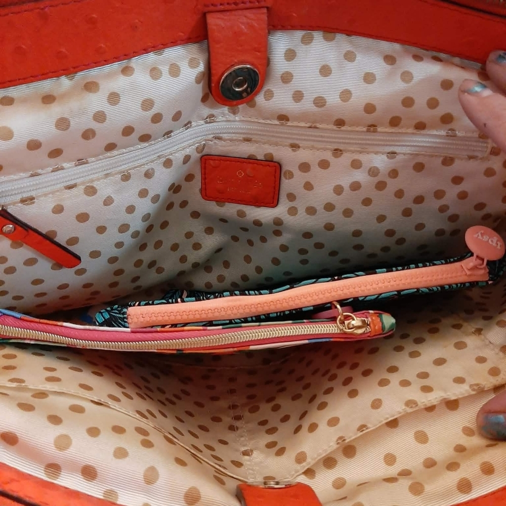 KATE SPADE Wellsley Orange "Martine" Satchel 5 Pc Set - Picture 16 of 16